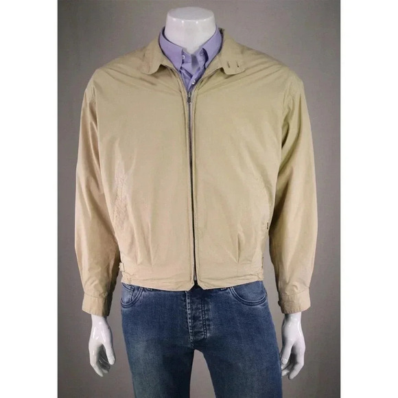 Avon House Co. Japan Tan Cotton Bomber Cafe Racer Jacket Men's Medium - Picture 1 of 9